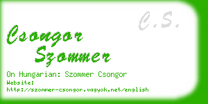 csongor szommer business card